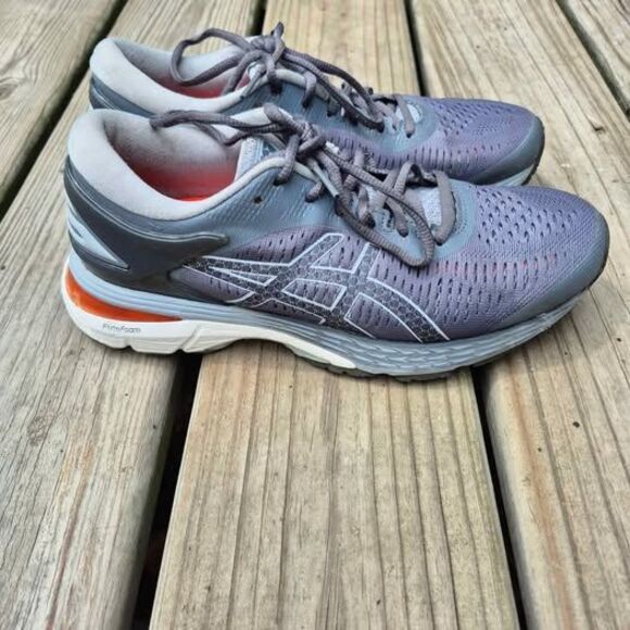 ASICS Gel Kayano 25 Women US 7.5 Gray White Athletic Running Shoe - Picture 1 of 10